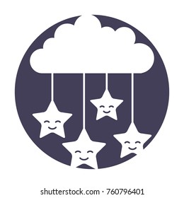 cloud sky with stars