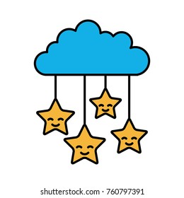 cloud sky with stars