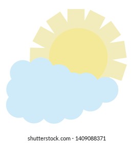 cloud sky with sun weather