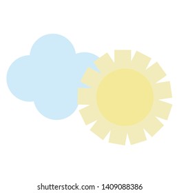 cloud sky with sun weather