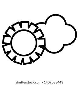 cloud sky with sun weather