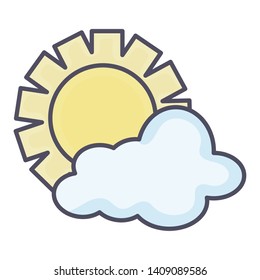 cloud sky with sun weather