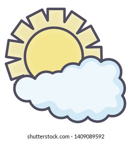 cloud sky with sun weather