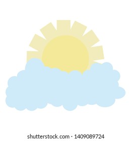 cloud sky with sun weather