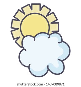 cloud sky with sun weather