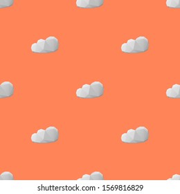 Cloud sky triangle shape seamless pattern backgrounds. Wrapping paper template. Polygonal design illustration.