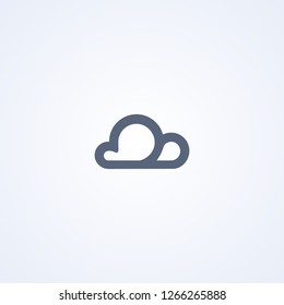Cloud, sky, vector best line icon on white background , EPS 10