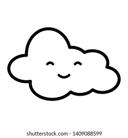 cloud sky weather kawaii character