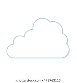 cloud sky weather nature forecast meteorolgy clear day vector illustration