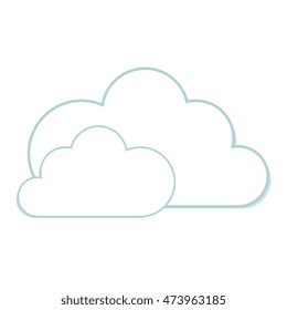cloud sky weather nature forecast meteorolgy clear day vector illustration