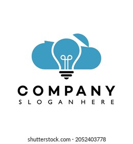 Plantilla de diseño de logotipo de icono inteligente en la nube Vector de ilustración