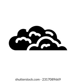 cloud smell glyph icon vector. cloud smell sign. isolated symbol illustration