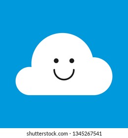 Cloud smile icon. Vector illustration
