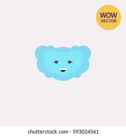 Cloud Smile Vector Icon