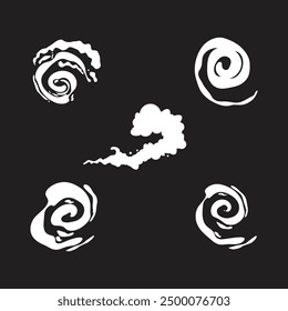 Plantilla de ilustración de diseño de Smoke en la nube
