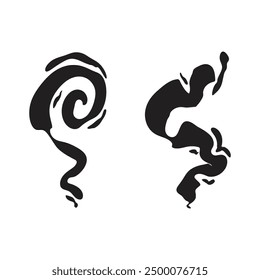 Plantilla de ilustración de diseño de Smoke en la nube
