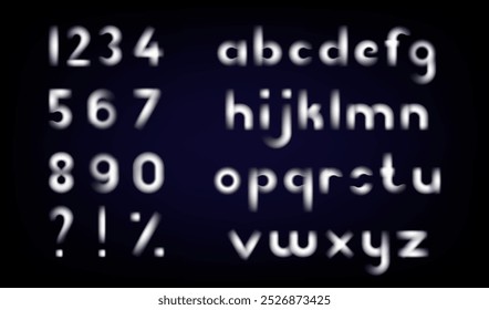 Cloud smoke font. Mistery ghost alphabet of numbers and letters. Percent, question mark magic text spooky plasma. Foggy smoky steam vape for halloween horror smog. Hot coffee vapor, food energy logo