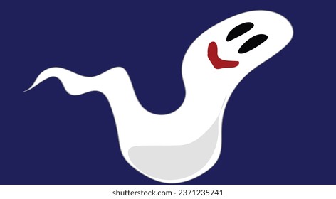 fantasma del humo en la nube con el icono de halloween de fondo azul 2023