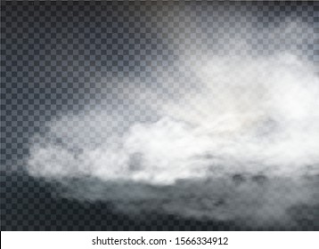 cloud and smoke isolated on transparent background