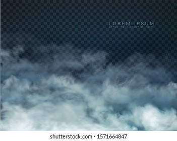 cloud and smoke isolated on transparent background