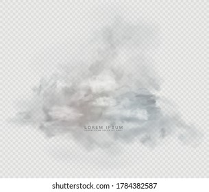 cloud and smoke isolated on transparent background