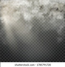 nube y humo aislados en un fondo transparente
