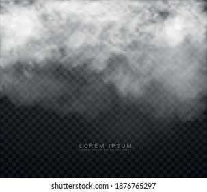 cloud and smoke isolated on transparent background