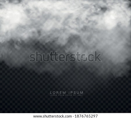 cloud and smoke isolated on transparent background