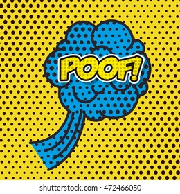 cloud smoke pop art style vector illustration design