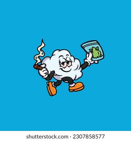 humedecimiento en la nube rudo y cara alta apedreada de la maleza de la retención de cannabis bud nug