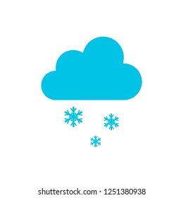 cloud and snow flake, weather icon vector