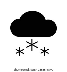 Glyph-Symbol für Wolken und Schnee