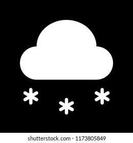 cloud and snow flakes, winter season, Merry Christmas filled icon set