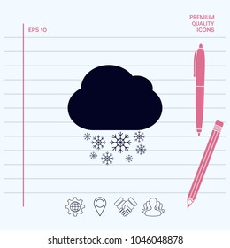 Cloud snow icon