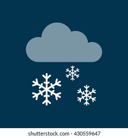 Cloud and snow icon