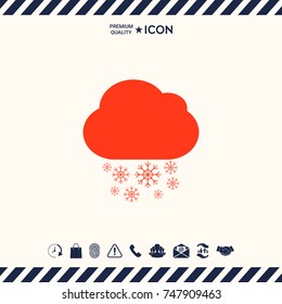 Cloud snow icon