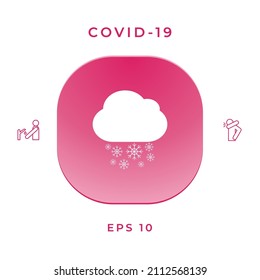 Cloud snow icon. Element for your design