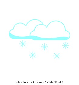 cloud and snow icon. Flat design illustrator