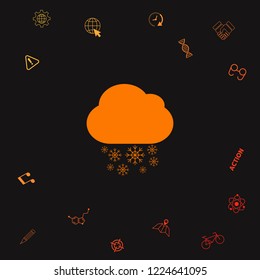 Cloud snow icon. Graphic elements for your design