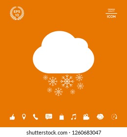 Cloud snow icon. Graphic elements for your design