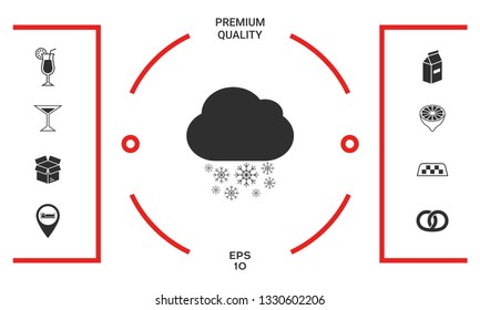 Cloud snow icon. Graphic elements for your design