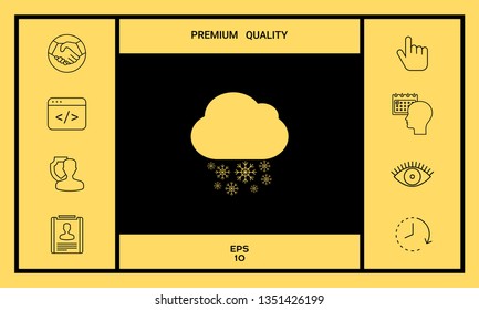 Cloud snow icon. Graphic elements for your design