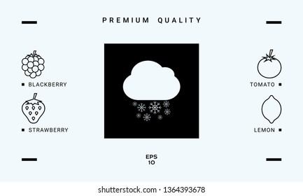 Cloud snow icon. Graphic elements for your design