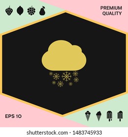 Cloud snow icon. Graphic elements for your design