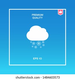 Cloud snow icon. Graphic elements for your design