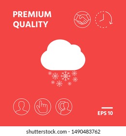 Cloud snow icon. Graphic elements for your design