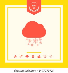Cloud snow icon. Graphic elements for your design
