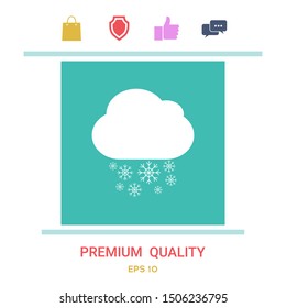 Cloud snow icon. Graphic elements for your design
