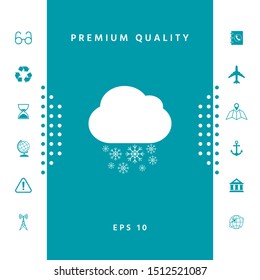 Cloud snow icon. Graphic elements for your design