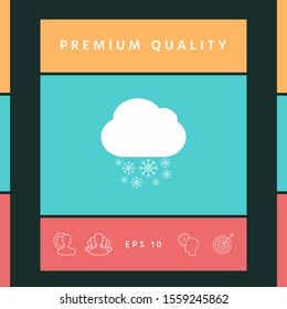 Cloud snow icon. Graphic elements for your design